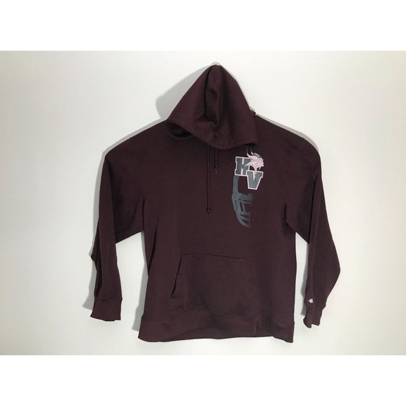 Hudson Valley Vikings Football Mens L Burgundy Hoodie Sweatshirt *5 - Picture 1 of 5